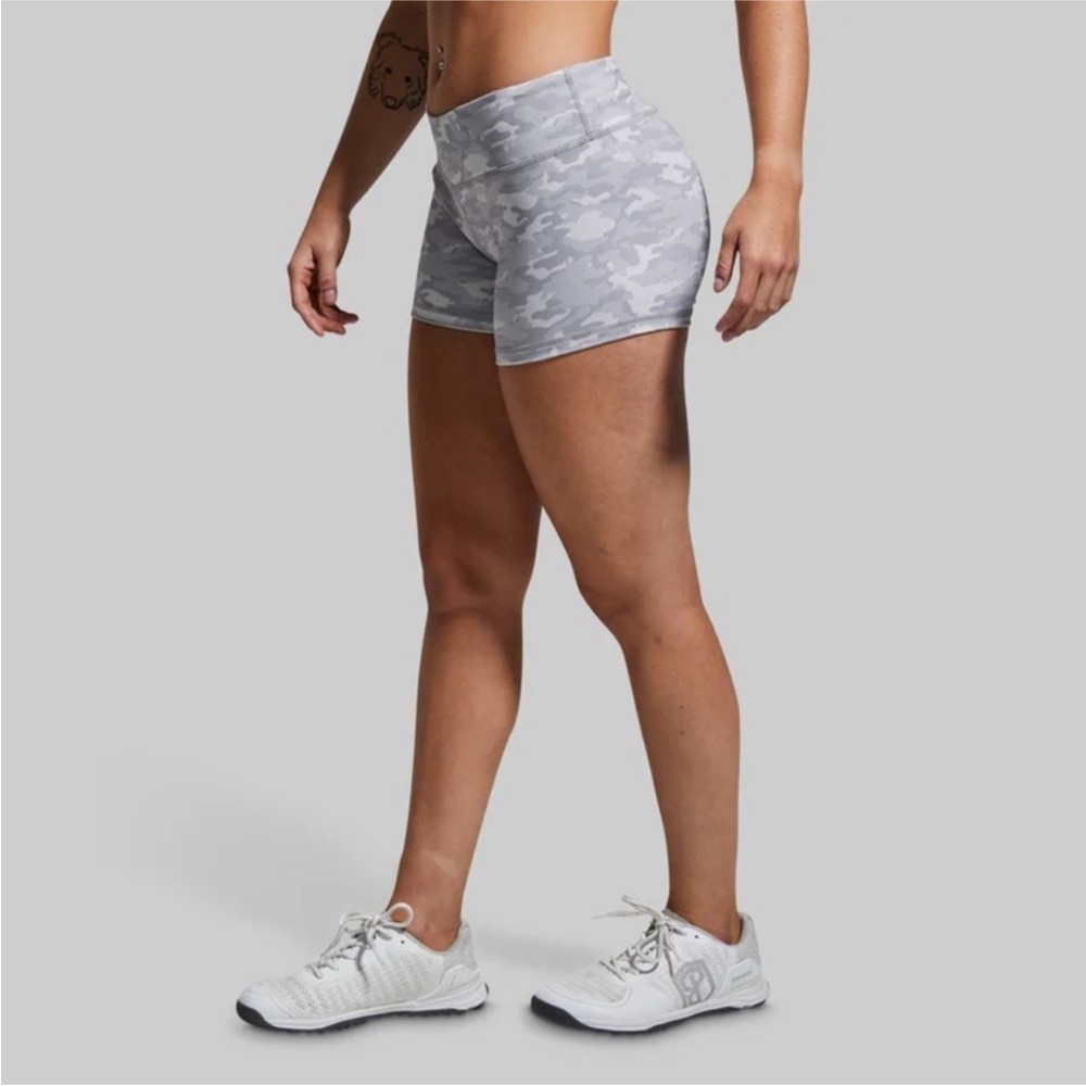 Born Primitive Women's Gray Camo Athletic Shorts